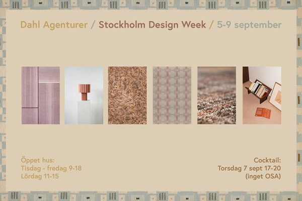 Stockholm Design Week, 5-9 sept
